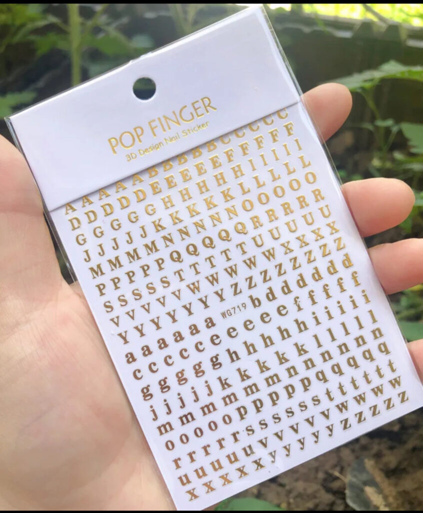 Nail Art Sticker Letters-Peel Off
