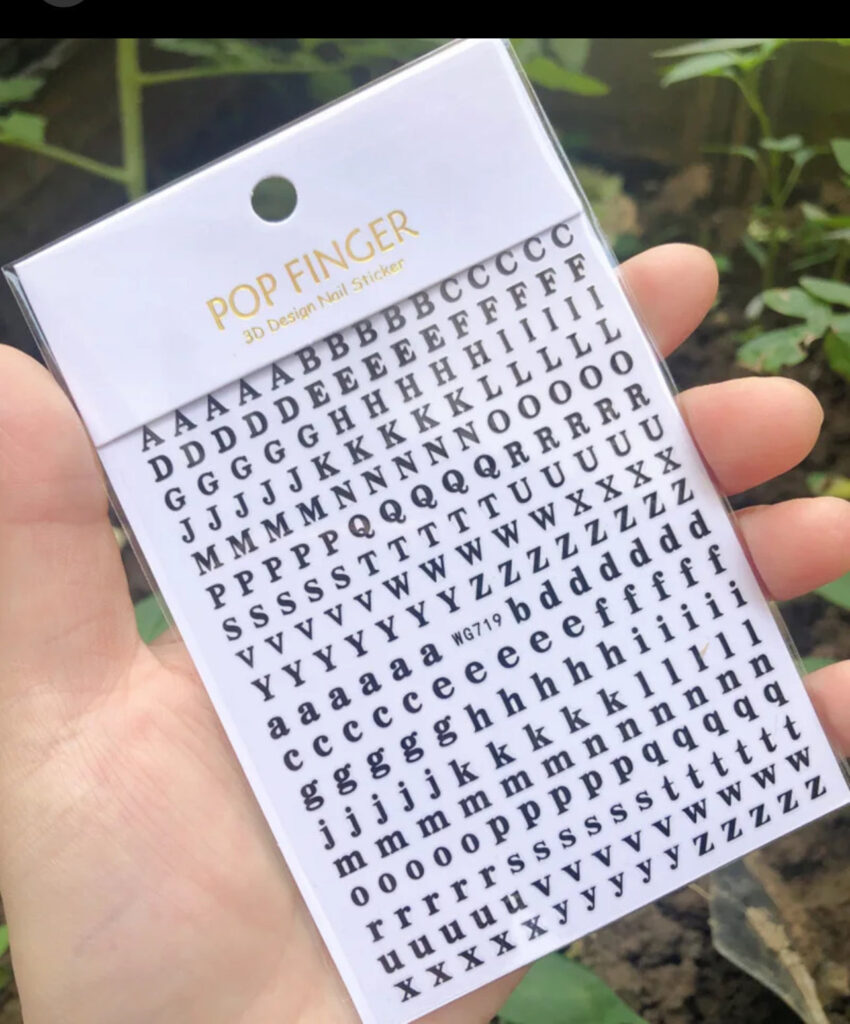 Nail Art Sticker Letters-Peel Off