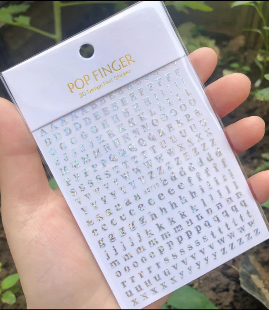 Nail Art Sticker Letters-Peel Off