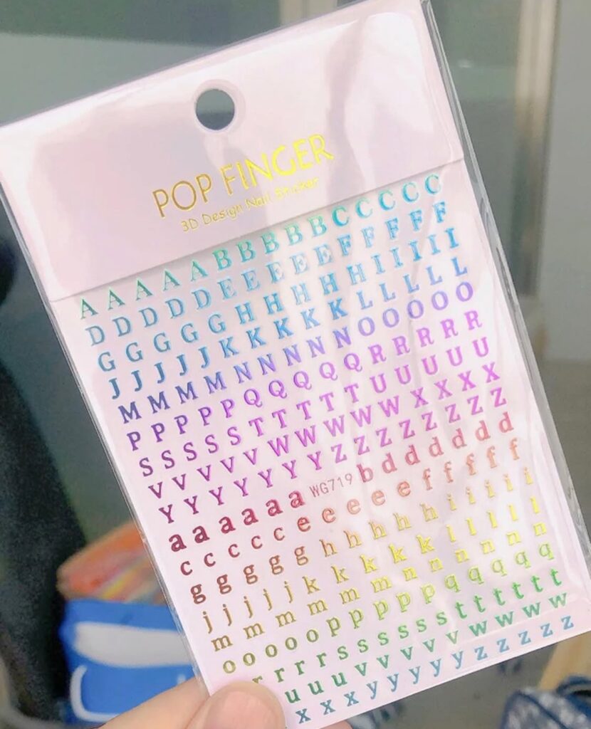 Nail Art Sticker Letters-Peel Off