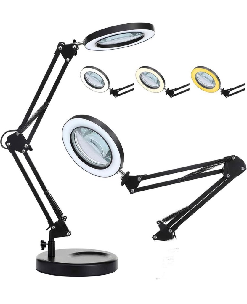 Desk Lamp & Magnifying glass